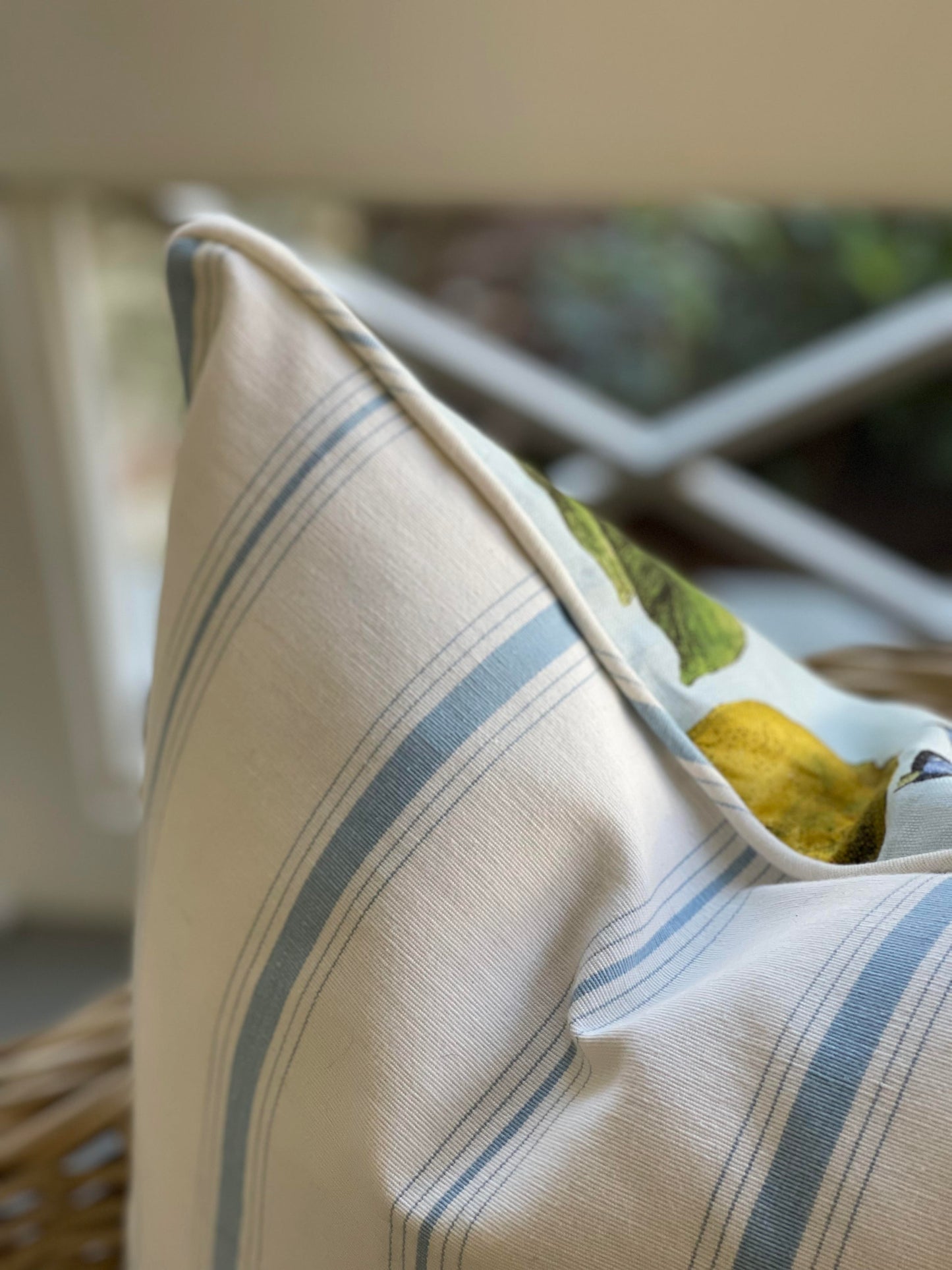 Lemon with Blue background Pillow