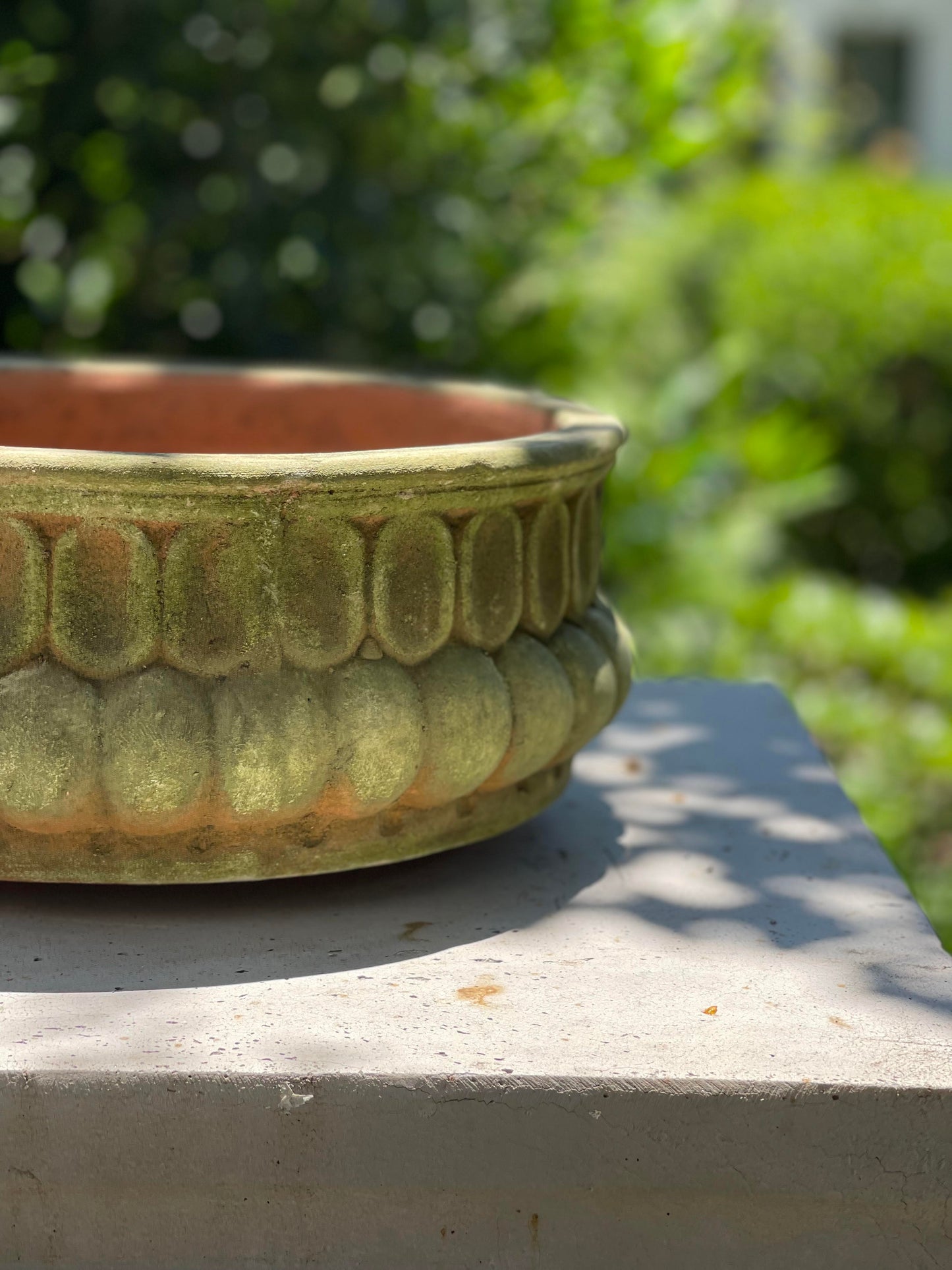 Pattern Aged Terra Cotta Bowl