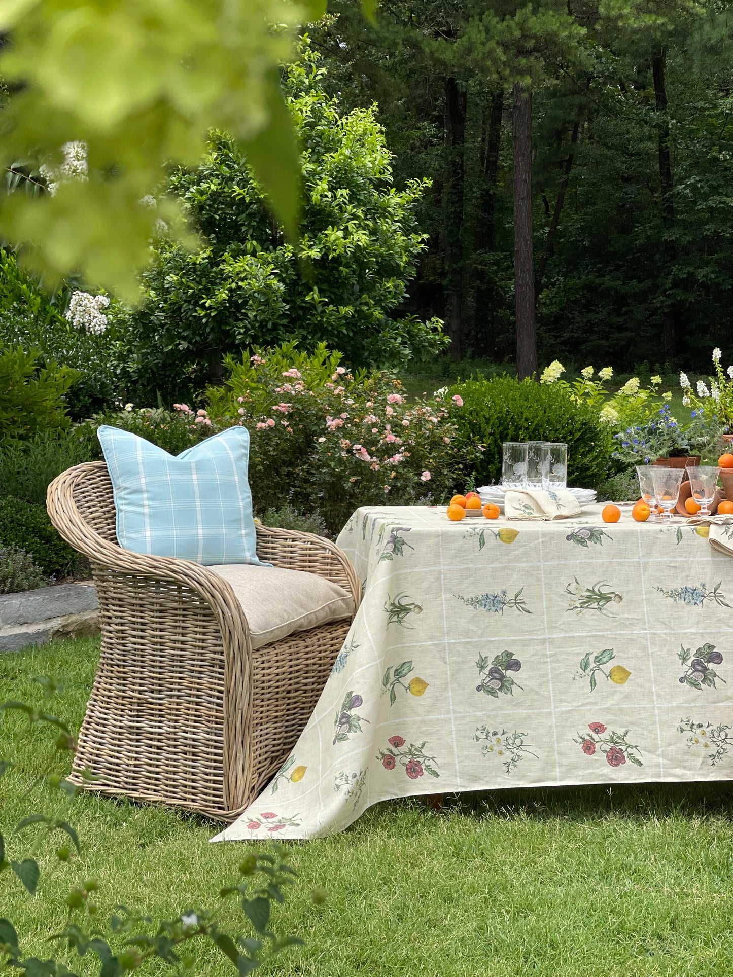 Botanical Linen Tablecloth