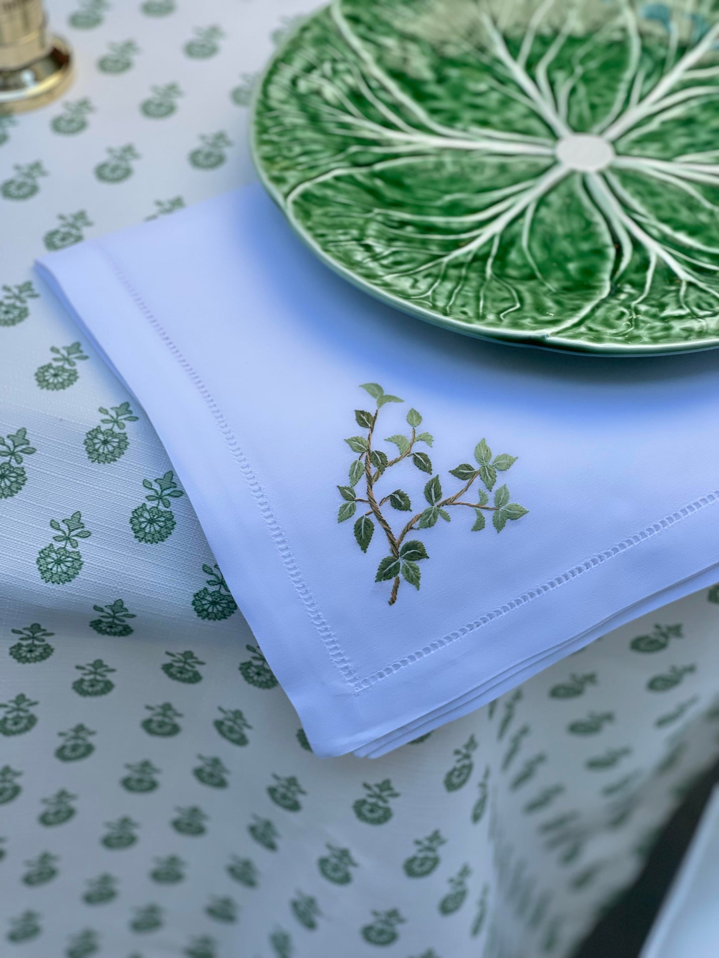 Embr'd Oregano Hemstitch Napkin