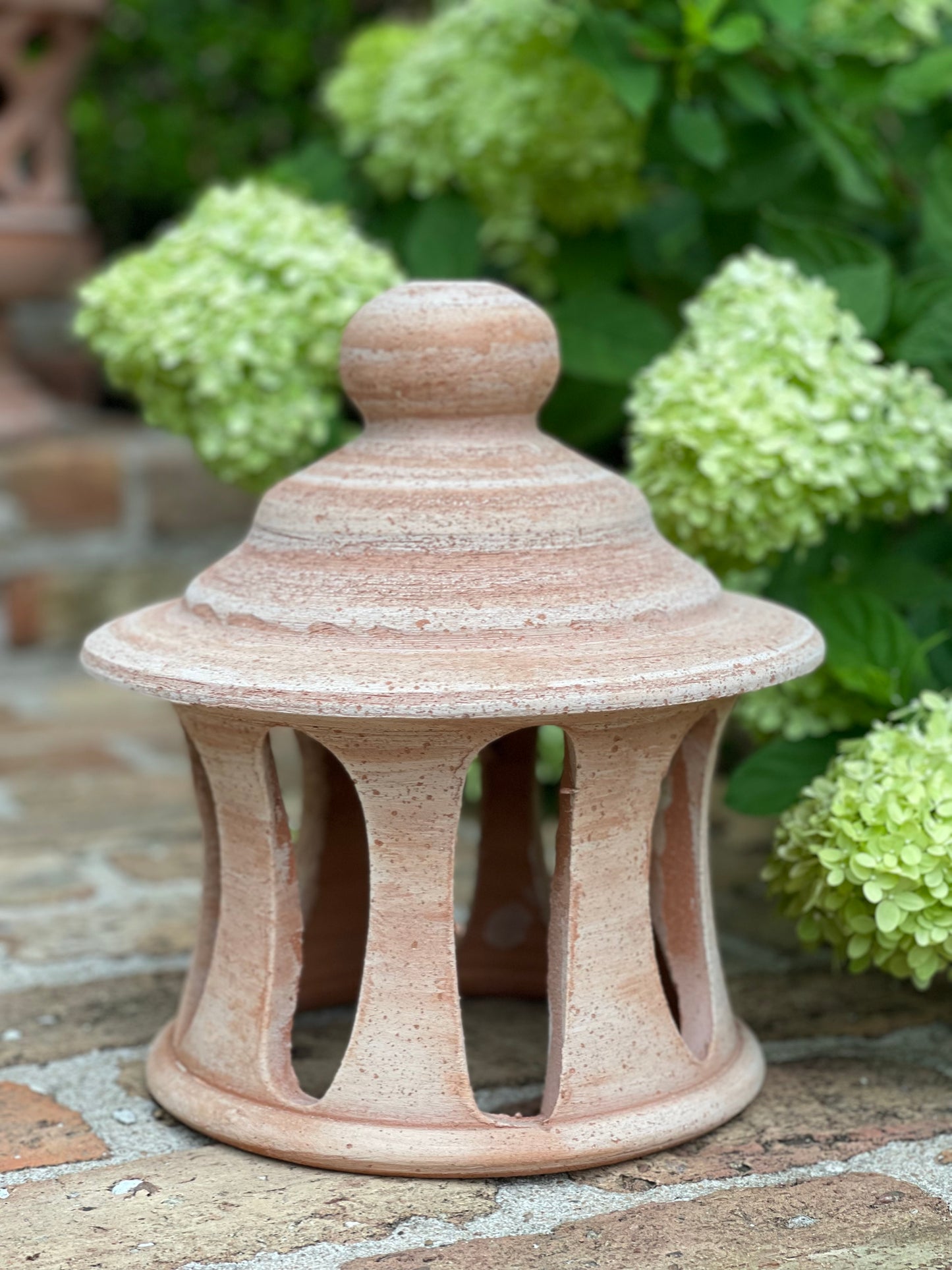 Small Italian Terra Cotta Garden Lantern