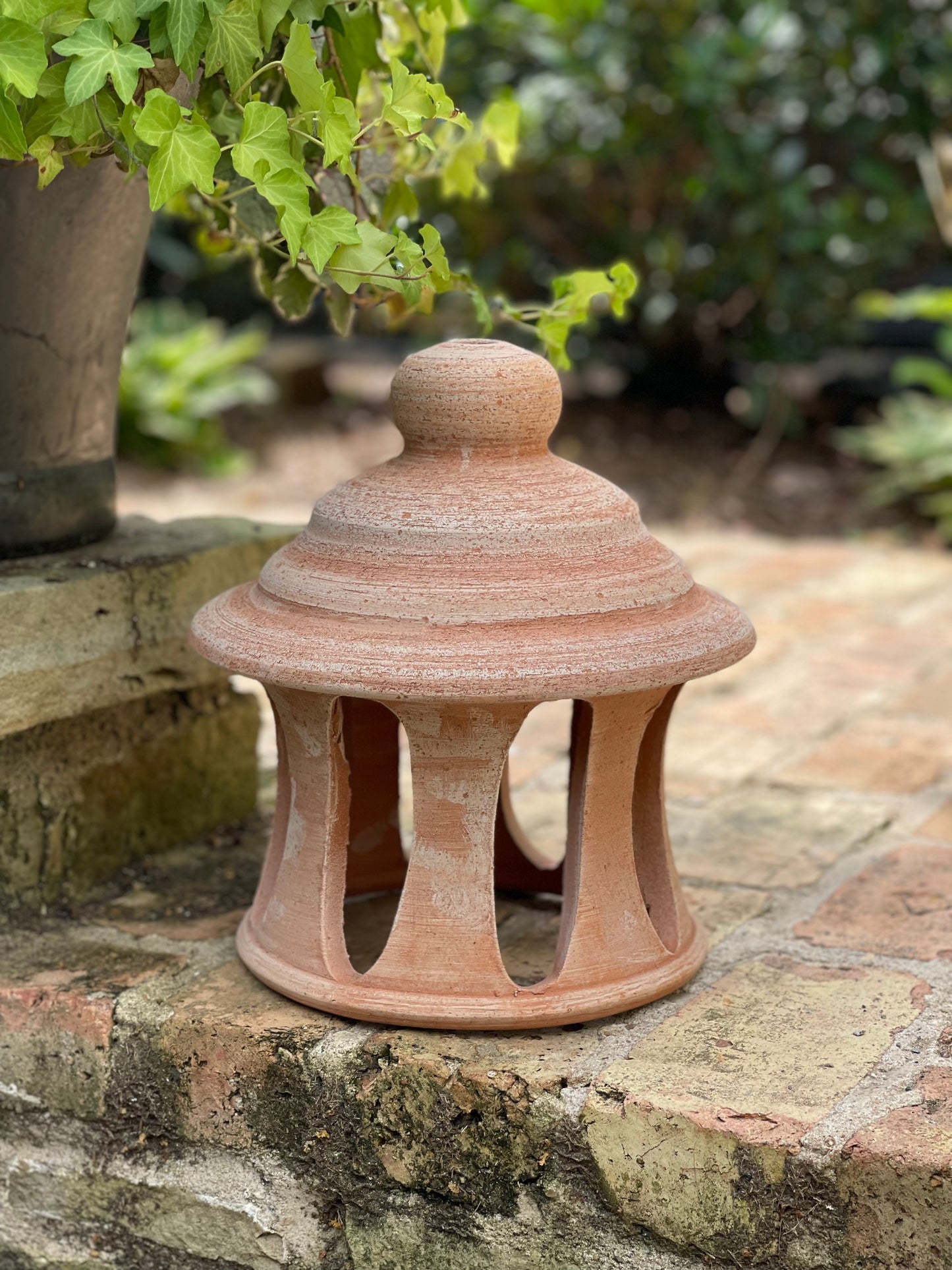 Small Italian Terra Cotta Garden Lantern