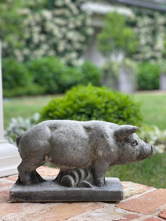 Concrete Pig Statue